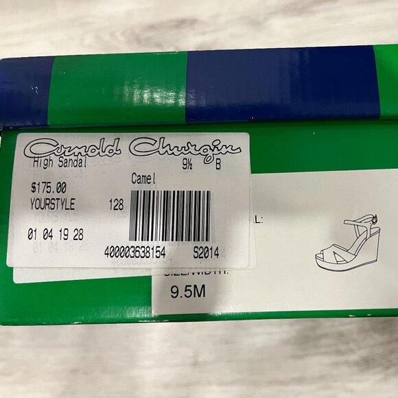 Arnold Churgin Tan Platform Sandals 9.5 Leather Upper Never Worn - Picture 4 of 5